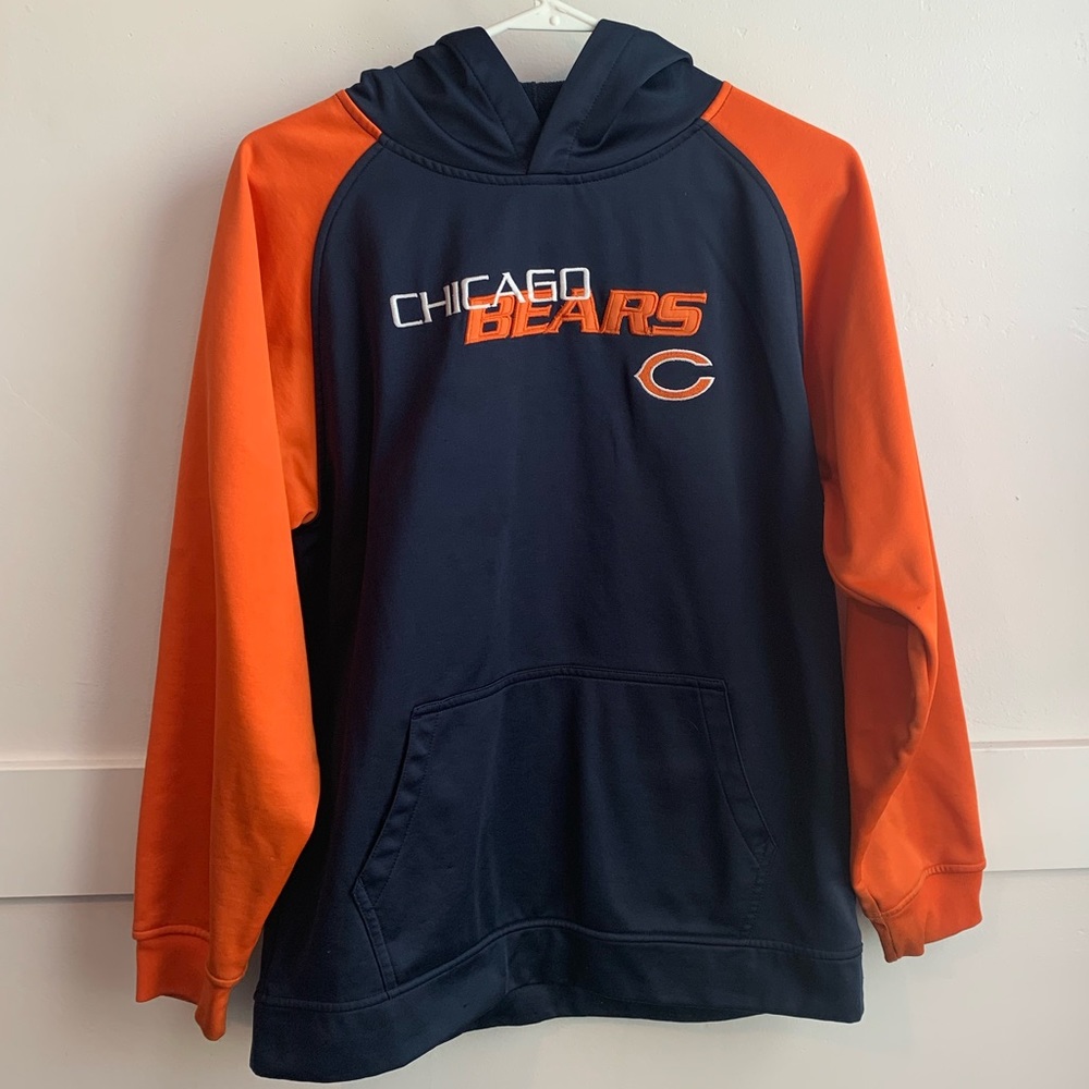 Reebok NFL Team Apparel Orange & Blue Chicago Bears Hoodie